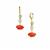 Gooseberry Quartz, Golden Silk Quartzite Jade & Kaori Freshwater Cultured Pearl Gold Tone Sterling Silver Earrings 