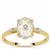 Lehrer Torus Ring White Topaz Ring with Blue Diamond, White Diamond in 9K Gold 1.60cts
