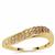 Ombre Champagne Diamonds Ring with White Diamonds in 9K Gold 0.38ct