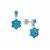 Vivid Blue Apatite Earrings in Sterling Silver 1.45cts