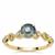 Lehrer TorusRing Montana Sapphire Ring with Diamond in 9K Gold 0.85ct