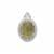 Grossular Pendant with White Zircon in Sterling Silver 14.25cts