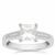 Itinga Petalite Ring with White Zircon in Sterling Silver 0.95ct