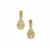 Natural Canary Diamonds Earrings in 9K Gold 0.53ct