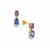 Tanzanite, Mahenge Pink Spinel Earrings with White Zircon in 9K Gold 1.85cts