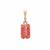 Lehrer Loom of Light Cut Red Topaz Pendant with White Zircon in 9K Gold 9.50cts