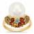 'The Imperial Ring' South Sea Cultured Pearl Ring with Multi Gemstone in 9K Gold (11mm)
