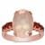 Rose Quartz Ring with Rajasthan Garnet in Rose Gold Plated Sterling Silver 6cts