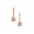 Lehrer Torus Pink Amethyst Earrings with Pink Diamonds in 9K Rose Gold 2.45cts