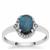 Crystal Opal on Ironstone Ring with White Zircon in 9K White Gold 1.30cts
