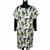 Destello 100% Polyester Soft Satin Feel Abstract Printed Kaftan Dress