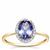 AA Tanzanite Ring with White Zircon in 9K Gold 1.40cts