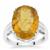 Dominican Amber Ring with White Zircon in Sterling Silver 4.05cts