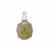 Grossular Pendant with White Zircon in Sterling Silver 11.85cts
