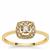 Golden Ivory Diamonds Ring in 9K Gold 0.55ct