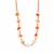 Fire Chalcedony Necklace with Kaori Freshwater Cultured Pearl in Gold Tone Sterling Silver