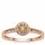 Champagne Diamonds Ring in 9K Rose Gold 0.34cts