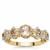 Idar Pink Morganite, Pink Tourmaline Ring with White Zircon in 9K Gold 0.90cts