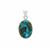 Chrysocolla Malachite Pendant in Sterling Silver 19cts