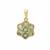 Kijani Garnet Pendant with Diamond in 9K Gold 1.95cts