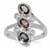 'Shades of Violet' Burmese Spinel & White Zircon Sterling Silver Ring ATGW 1.95cts