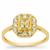 Natural Yellow Diamonds Ring in 9K Gold 0.55ct