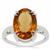 Cognac Quartz Ring in Sterling Silver 5.60cts