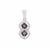 Burmese Spinel Pendant with White Zircon in Sterling Silver 1.50cts