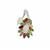 Ethiopian Opal Pendant with Multi Gemstone in Sterling Silver 1.70cts