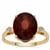 Hessonite Garnet Ring with White Zircon in 9K Gold 5.60cts
