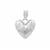 'The Angel's Heart' White Zircon Pendant in Argentium 960 Silver