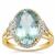 Madagascan Aquamarine Ring with Diamond in 18K Gold 6.36cts