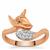 Ratanakiri Zircon Ring in Rose Gold Plated Sterling Silver 0.20ct