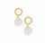 Baroque Freshwater Cultured Pearl Earrings in Gold Tone Sterling Silver (12x10mm)