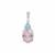Minas Gerais Kunzite Pendant with Swiss Blue Topaz in Sterling Silver 3.50cts