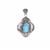 Turquoise Pendant in Sterling Silver 5.75cts