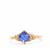 AAA Tanzanite Ring with Diamond in 9K Gold 1.25cts