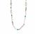 Biwa Freshwater Cultured Pearl (8x20mm) & Multi Gemstone Necklace with in Gold Tone Sterling Silver 