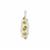 Ambilobe Sphene Pendant with White Zircon in Sterling Silver 1.45cts