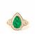 Zambian Emerald Ring with Diamonds in 18K Gold 2.65cts