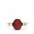 Bemainty Ruby Ring with White Zircon in 9K Gold 4.25cts