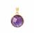 Zambian Amethyst Pendant in Gold Tone Sterling Silver 8.50cts