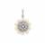 Minas Gerais Kunzite, Kaori Cultured Pearl Pendant with White Zircon in Sterling Silver