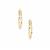 9K Gold Grecian Twist Creole Earrings 3.30g
