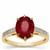 Bemainty Ruby Ring with White Zircon in 9K Gold 3.85cts