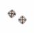  Champagne Diamond Earrings in Sterling Silver 0.13ct