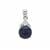 Bharat Sapphire Pendant with White Zircon in Sterling Silver 6.75cts