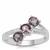 Burmese Spinel Ring with White Zircon in Sterling Silver 1.54cts