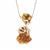 Baltic Amber Necklace in Two Tone Sterling Silver