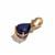Blue Sapphire & Diamond 9K Gold Pendant